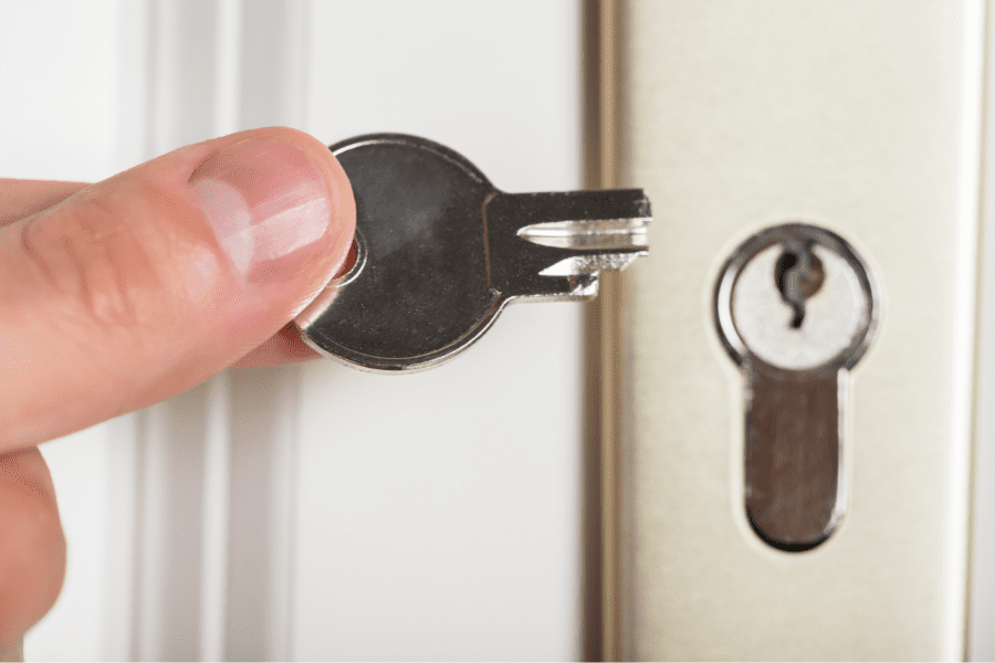 A key broken in a lock