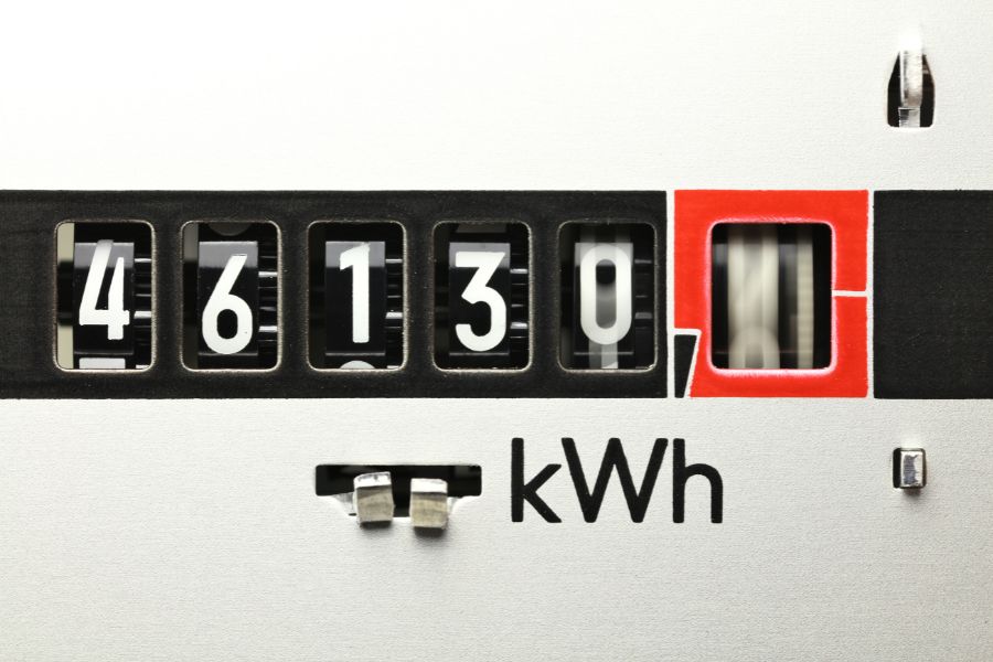 Image showing the reading on an electricity meter moving, indicating high electricity usage