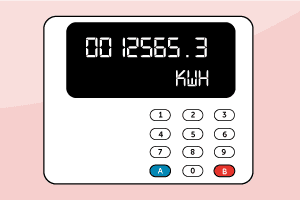 An electric smart meter with  keypad 